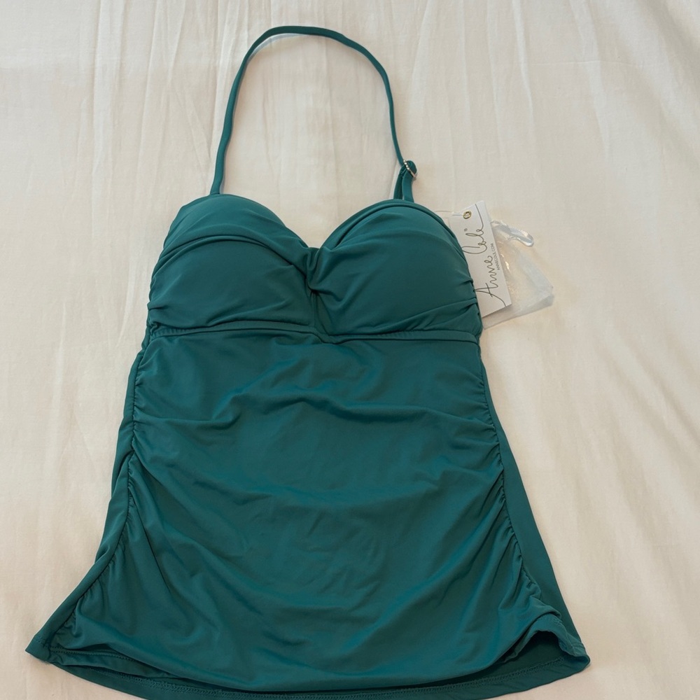 Anne Cole Twist Front Bandeaukini Swim Top